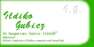 ildiko gubicz business card